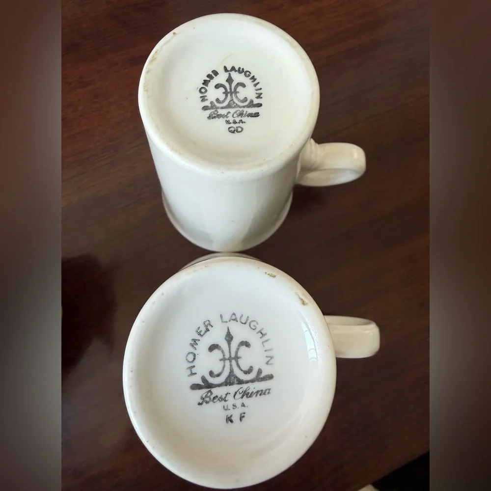 Vintage Homer Laughlin Best China Mug - Tall Latte Small White Cup Restaurant - Picture 5 of 5